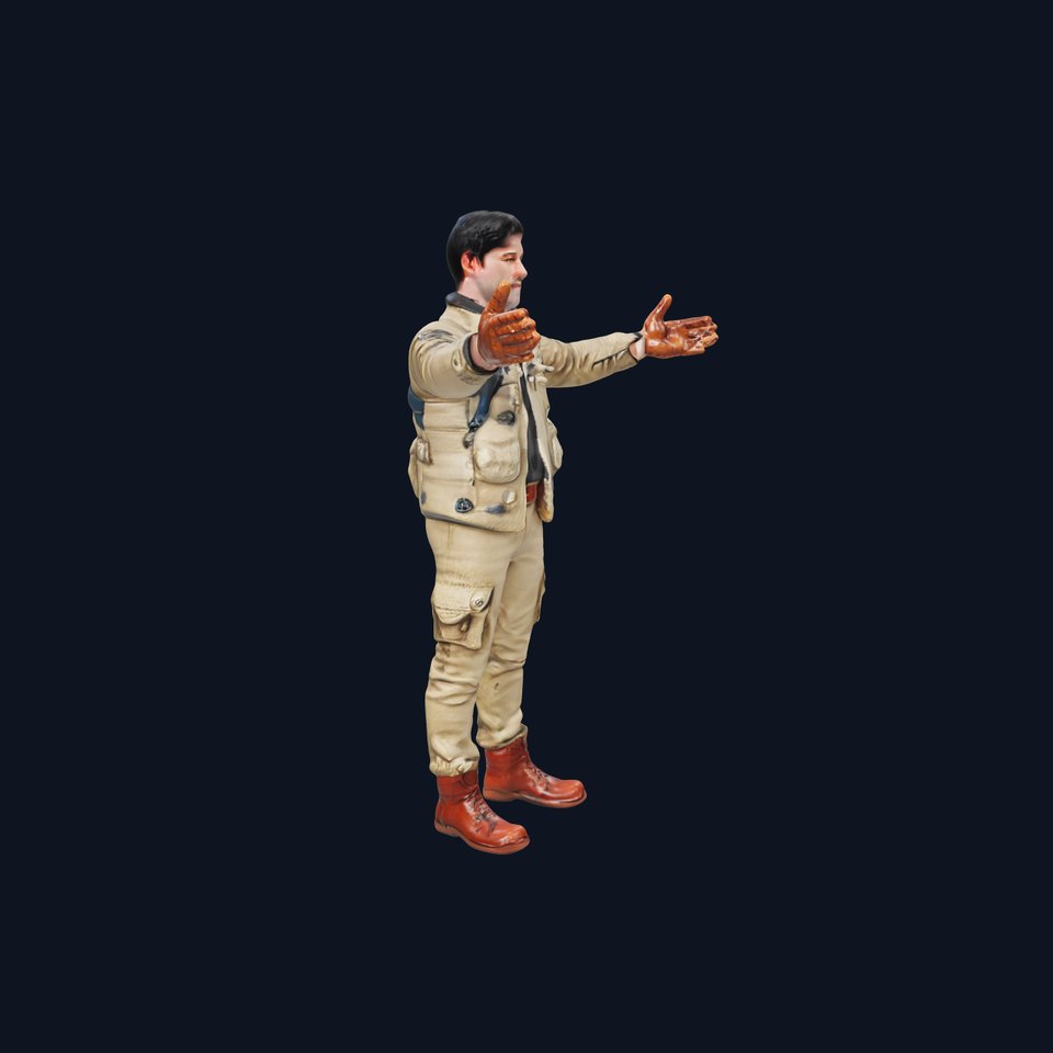 Explorer Character Rigged and Animated D Model